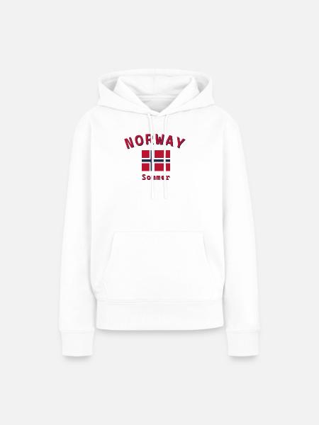 Norwegen - Frauen Premium Bio Hoodie - Weiß
