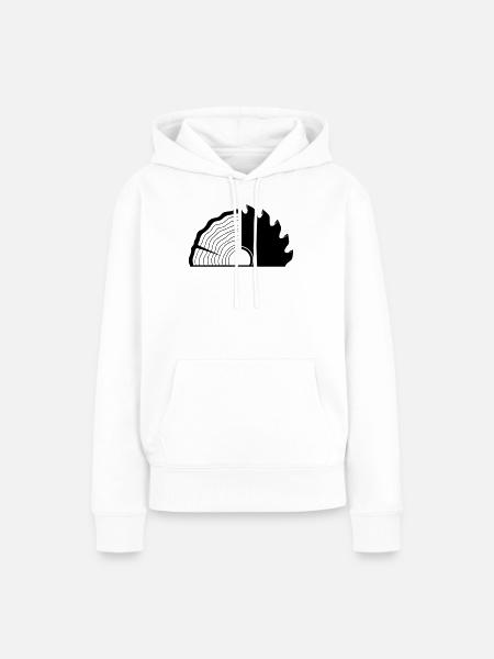 Schreiner Holzscheibe Sägeblatt - Frauen Premium Bio Hoodie - Weiß