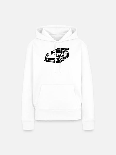 Auto Sportwagen Autorennen - Frauen Premium Bio Hoodie - Weiß