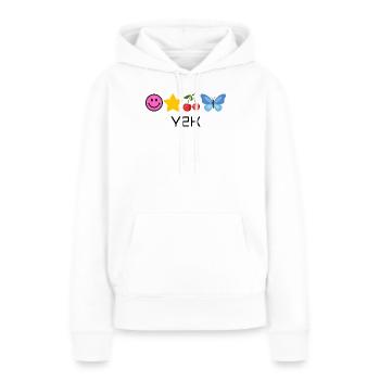 Y2K Kombi Stern Kirschen Schmetterling - Frauen Premium Bio Hoodie - Weiß - Vorne - Julia (174cm)