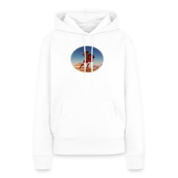 Achille à la bataille de Troie - Sweat à capuche Premium bio Femme - blanc - Devant - Julia (174cm)