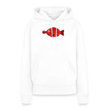 Poisson Rouge - Frauen Premium Bio Hoodie - Weiß - Vorne - Julia (174cm)