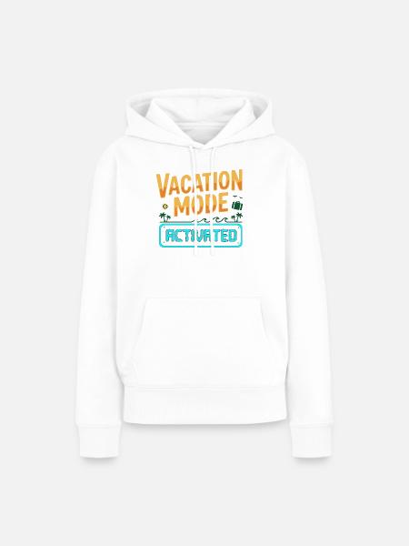 Urlaubsmodus aktiviert - Frauen Premium Bio Hoodie - Weiß