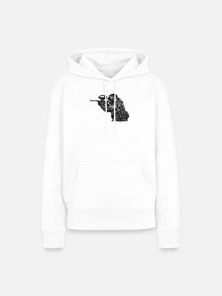 Taktischer Paintball Sniper Design - Frauen Premium Bio Hoodie - Weiß