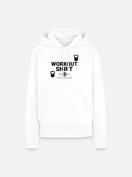 Workout Shirt - Frauen Premium Bio Hoodie - Weiß