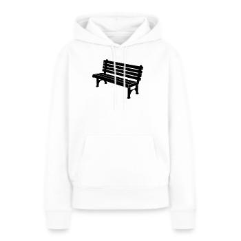 Banc du parc - Sweat à capuche Premium bio Femme - blanc - Devant - Julia (174cm)