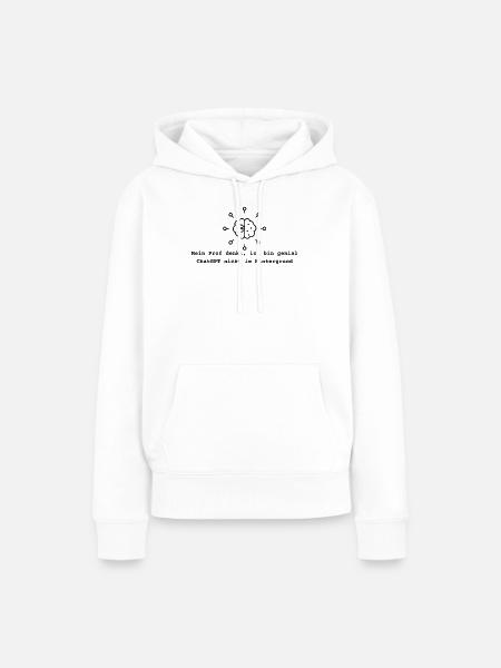 KI Humor - Frauen Premium Bio Hoodie - Weiß
