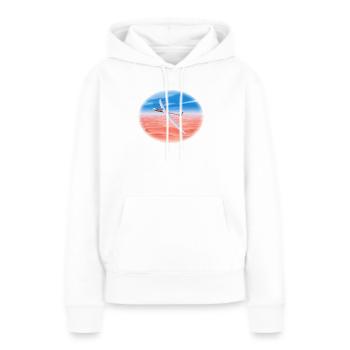 Planeur au-dessus du désert sablonneux - Sweat à capuche Premium bio Femme - blanc - Devant - Julia (174cm)