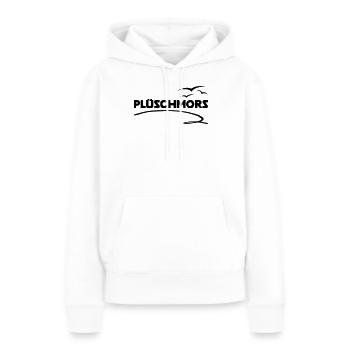 Plueschmors Chemise de mer basse allemande - Sweat à capuche Premium bio Femme - blanc - Devant - Julia (174cm)