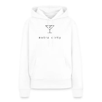 Martini extra sale - barman minimaliste - Sweat à capuche Premium bio Femme - blanc - Devant - Julia (174cm)