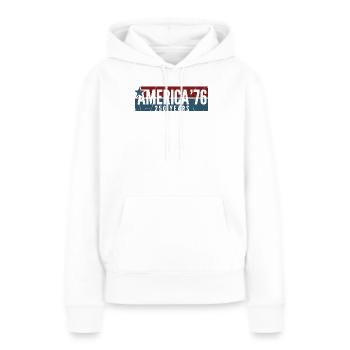 America Retro 250 Years 250th Anniversary USA 1776 - Sweat à capuche Premium bio Femme - blanc - Devant - Julia (174cm)