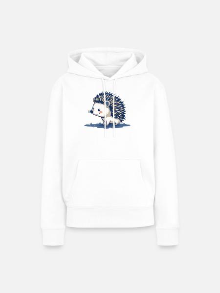 Igel Geschenk Naturliebhaber Wanderer - Frauen Premium Bio Hoodie - Weiß