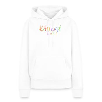 Kitakind 2027 - Sweat à capuche Premium bio Femme - blanc - Devant - Julia (174cm)