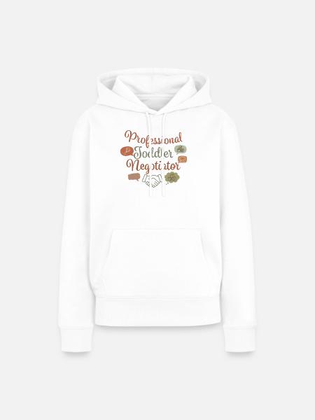 Professioneller Verhandlungsführer für Kleinkinder - Frauen Premium Bio Hoodie - Weiß