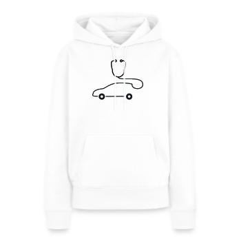 Logo de diagnostic automobile du mécanicien automobile - Sweat à capuche Premium bio Femme - blanc - Devant - Julia (174cm)