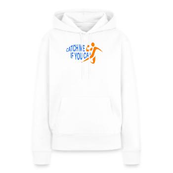 Handball | Attrape-moi - Sweat à capuche Premium bio Femme - blanc - Devant - Julia (174cm)