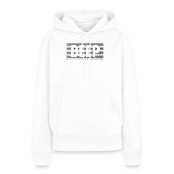 bip, ASCII Art rétro computing - Sweat à capuche Premium bio Femme - blanc - Devant - Julia (174cm)