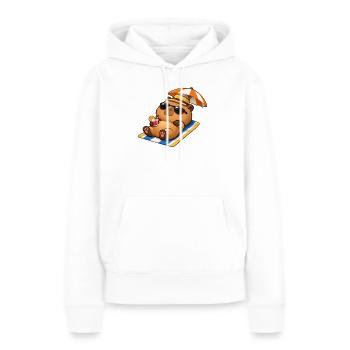Capybara en vacances - Sweat à capuche Premium bio Femme - blanc - Devant - Julia (174cm)