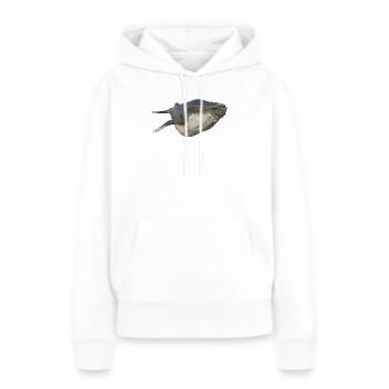 Baleine à bosse – géant des océans - Sweat à capuche Premium bio Femme - blanc - Devant - Julia (174cm)
