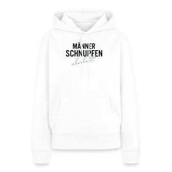 Maennerschnupfen Ueberlebt Spruch Shirt - Frauen Premium Bio Hoodie - Weiß - Vorne - Julia (174cm)