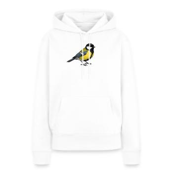 Super - Sweat à capuche Premium bio Femme - blanc - Devant - Julia (174cm)
