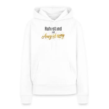 Rente mit Auszeichnung – Design mit goldnen Sterne - Frauen Premium Bio Hoodie - Weiß - Vorne - Julia (174cm)