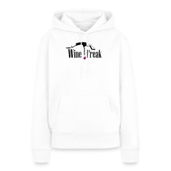 Passionné de vin - Sweat à capuche Premium bio Femme - blanc - Devant - Julia (174cm)
