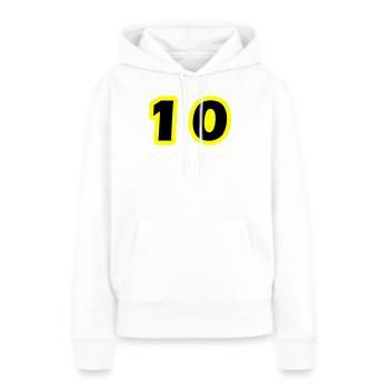 10 Zahl symbol - Frauen Premium Bio Hoodie - Weiß - Vorne - Julia (174cm)