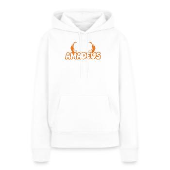 Amadeus en tant que Diable - Sweat à capuche Premium bio Femme - blanc - Devant - Julia (174cm)