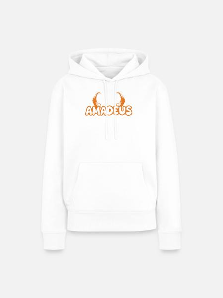Amadeus als Teufel - Frauen Premium Bio Hoodie - Weiß