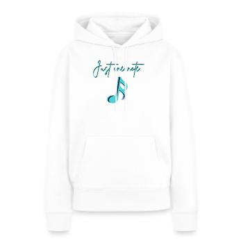 Des notes de musique. - Sweat à capuche Premium bio Femme - blanc - Devant - Julia (174cm)