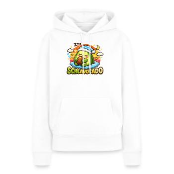  SCHLAFAVOCADO Müde Avocado Im Schlafanzug Mit - Frauen Premium Bio Hoodie - Weiß - Vorne - Julia (174cm)