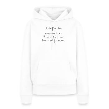 Zitat über toxische Menschen - Frauen Premium Bio Hoodie - Weiß - Vorne - Julia (174cm)