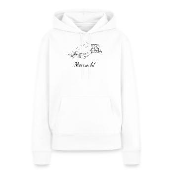 Meerweh! - Frauen Premium Bio Hoodie - Weiß - Vorne - Julia (174cm)