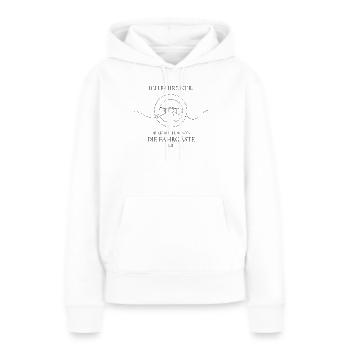 Ich fahre nur – Fahrgäste Humor Spruch - Frauen Premium Bio Hoodie - Weiß - Vorne - Julia (174cm)