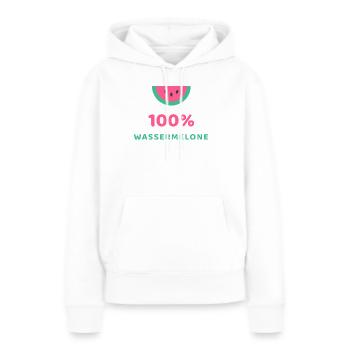 100% Wassermelone - Frauen Premium Bio Hoodie - Weiß - Vorne - Julia (174cm)