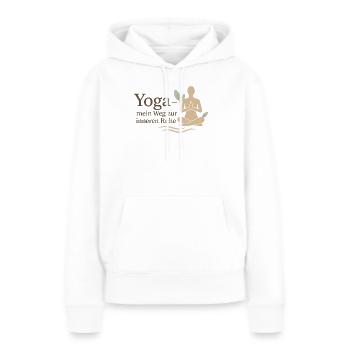 Yoga Weg Zur Inneren Ruhe - Frauen Premium Bio Hoodie - Weiß - Vorne - Julia (174cm)