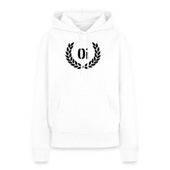 Contour de la couronne de laurier vert - Sweat à capuche Premium bio Femme - blanc - Devant - Julia (174cm)