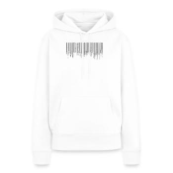 Code-barres - Gris - Sweat à capuche Premium bio Femme - blanc - Devant - Julia (174cm)