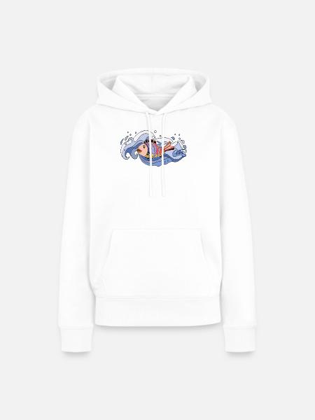Fisch - Frauen Premium Bio Hoodie - Weiß