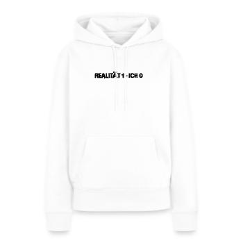 Realität gewinnt - Frauen Premium Bio Hoodie - Weiß - Vorne - Julia (174cm)