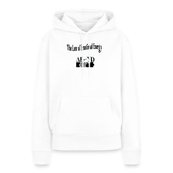 The Law of Emotional Energy - Sweat à capuche Premium bio Femme - blanc - Devant - Julia (174cm)
