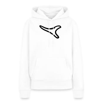 boomerang - Sweat à capuche Premium bio Femme - blanc - Devant - Julia (174cm)