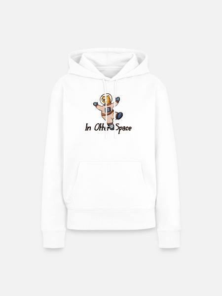 In Otter Space Astronaut - Frauen Premium Bio Hoodie - Weiß