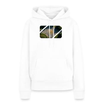 Collège Roundabout - Sweat à capuche Premium bio Femme - blanc - Devant - Julia (174cm)