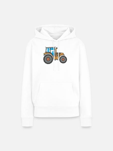 Traktor Schlepper Landwirtschaft Design - Frauen Premium Bio Hoodie - Weiß