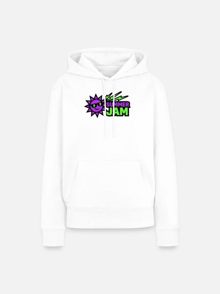 Summer Jam Sonne Abzeichen - Frauen Premium Bio Hoodie - Weiß