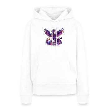 Phénix en couleur - Sweat à capuche Premium bio Femme - blanc - Devant - Julia (174cm)