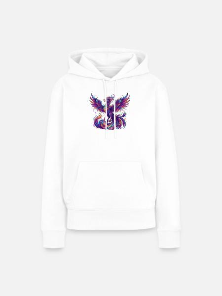 Phönix in Farbe - Frauen Premium Bio Hoodie - Weiß