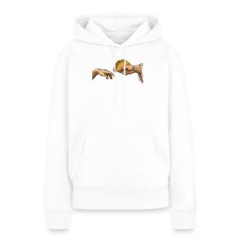 Taco – Die Kreation (Lustiger Taco) - Frauen Premium Bio Hoodie - Weiß - Vorne - Julia (174cm)